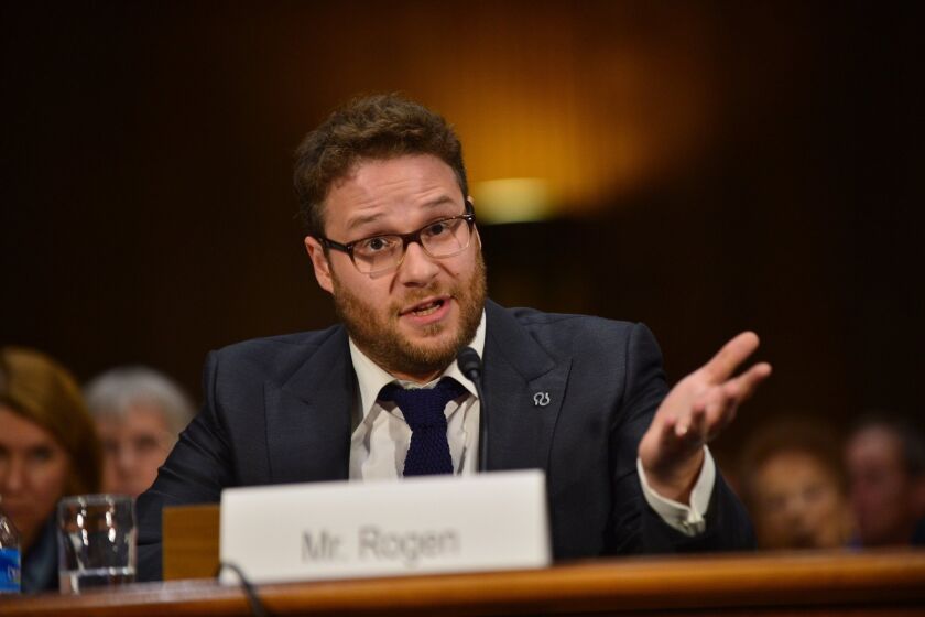 Actor Seth Rogen, whose mother-in-law is battling Alzheimer's, testifies at a Senate hearing on the rising cost of the disease.