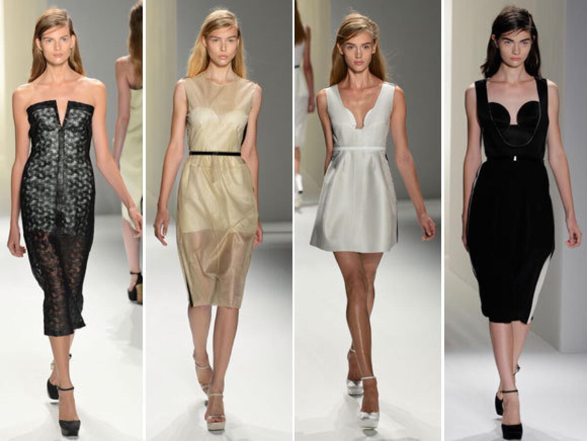 Looks from the Calvin Klein spring-summer 2013 collection shown during New York Fashion Week.