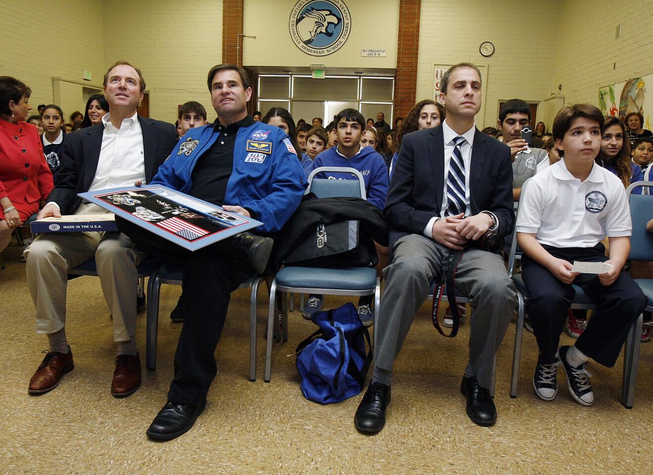 Astronaut speaks at a Glendale school