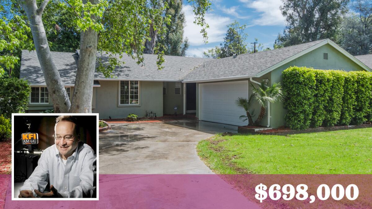 Talk radio host Tim Conway Jr. has put his longtime home in Tarzana up for sale at $698,000.