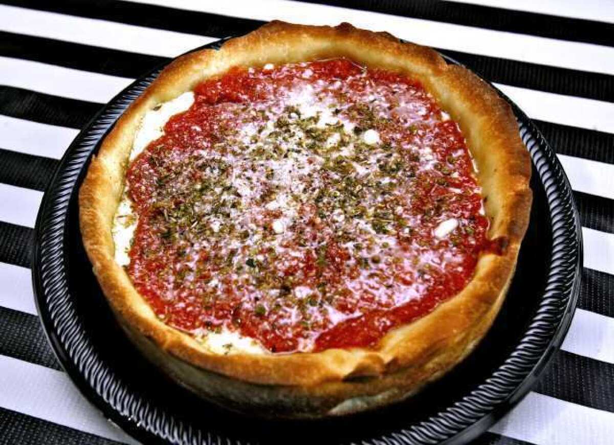 Taste Chicago's mini deep dish pizza is one of the specialites at the Italian restaurant on the 600 block of N. Hollywood Way in Burbank.