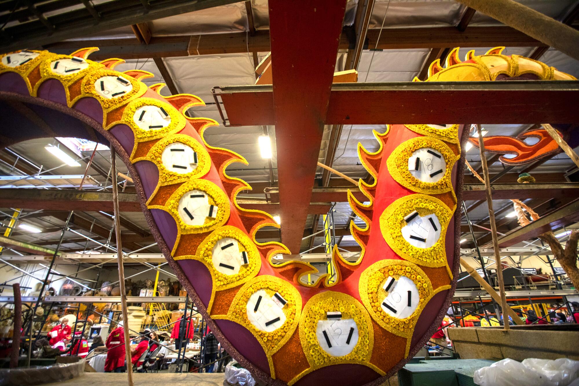 Photos: A first look at Rose Parade floats as they come to life - Los ...