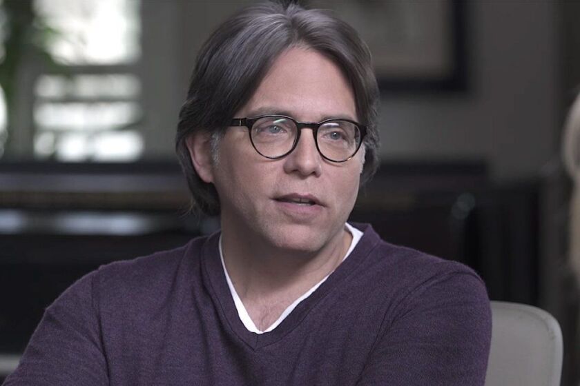 Alleged sex cult leader Keith Raniere appears in an undated video screen grab. His cult allegedly "branded" women as sex slaves.