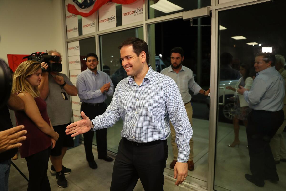 Marco Rubio wins the Senate primary in Florida.