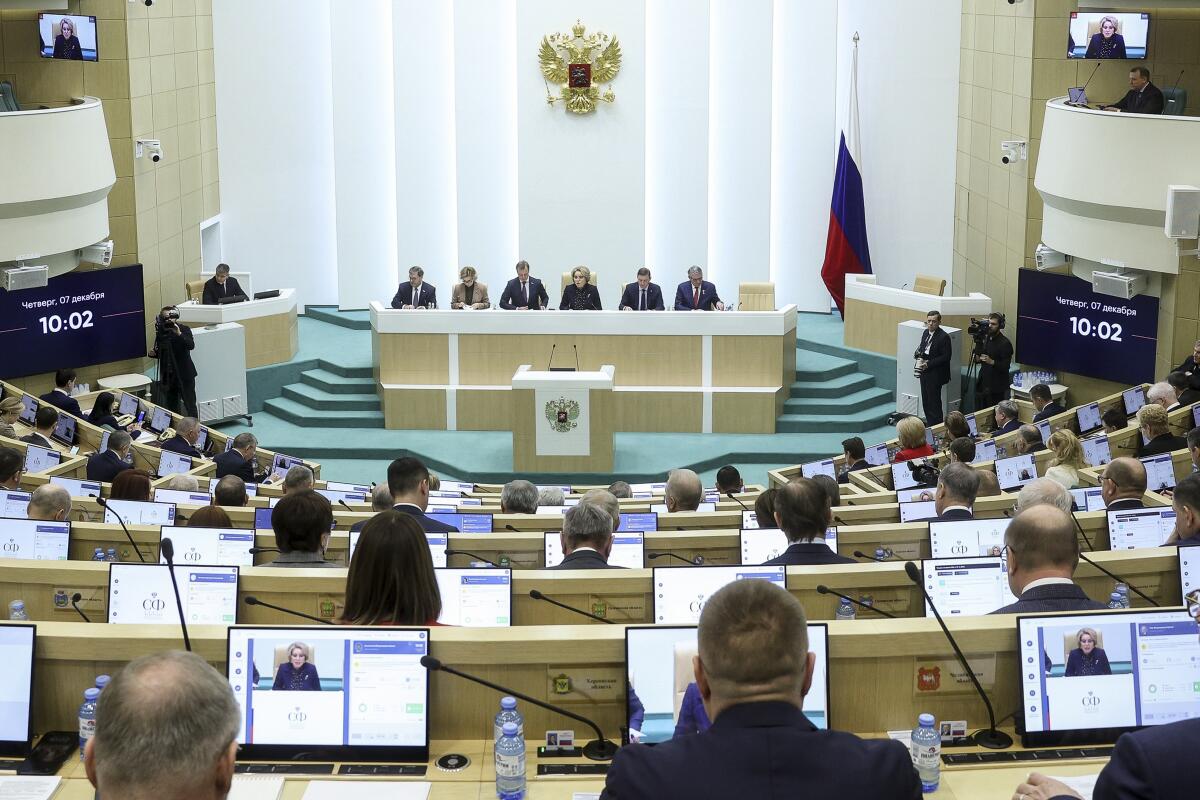 Russian lawmakers in session