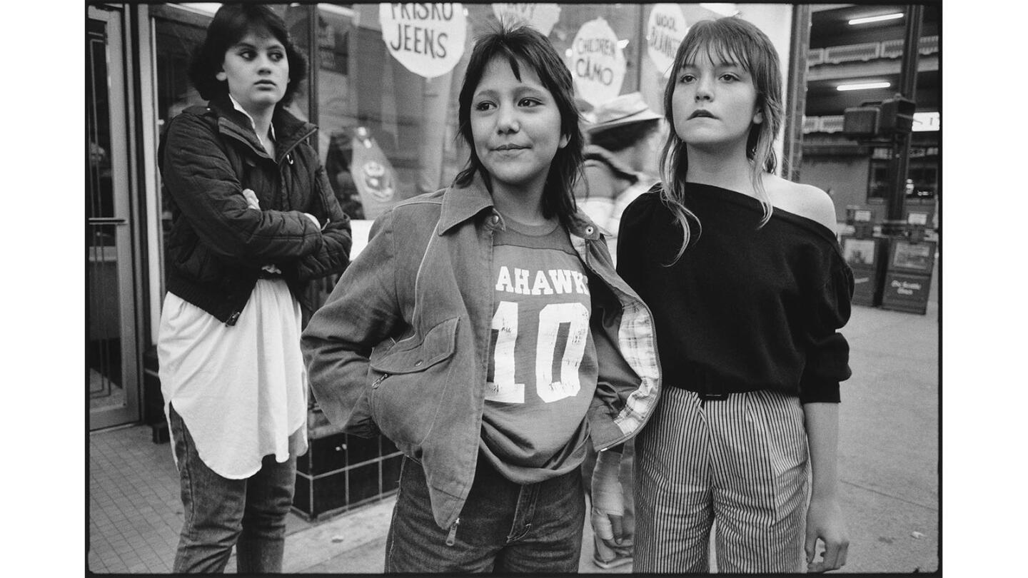 Tiny with her friends on Pike Street, 1983