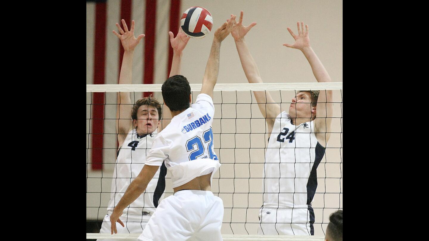 Photo Gallery: Crescenta Valley vs Burbank boys volleyball