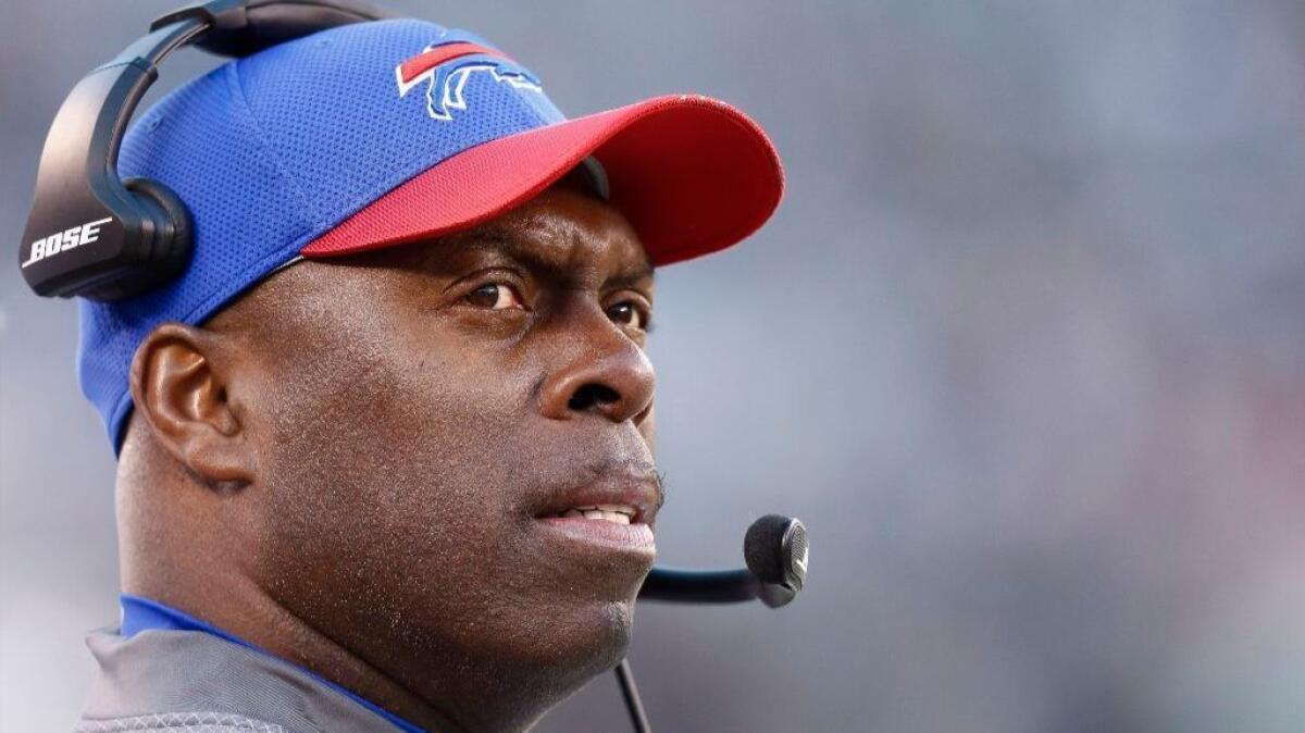 Anthony Lynn served as the Buffalo Bills' interim coach for their Week 17 game against the Jets in New York on Jan. 1.