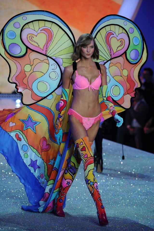 Model Karlie Kloss walks the runway at the 2013 Victoria's Secret Fashion Show on Wednesday.