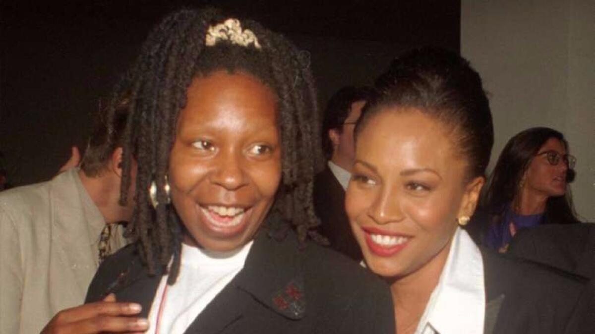 Whoopi Goldberg, left, and Jenifer Lewis at a party for the 1994 premiere of "Corrina, Corrina."