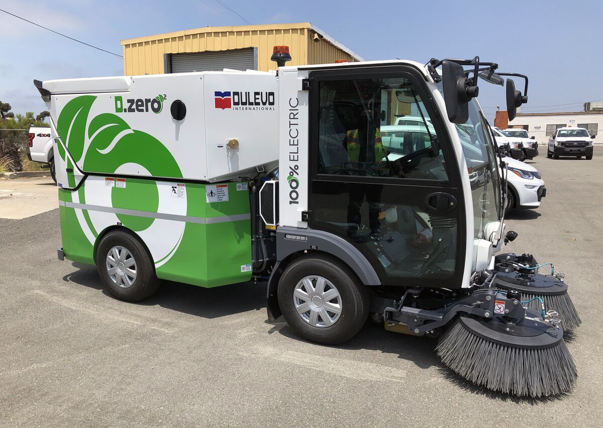 The City of San Diego today kicked off a naming contest for its new 100% electric mini street sweeper.