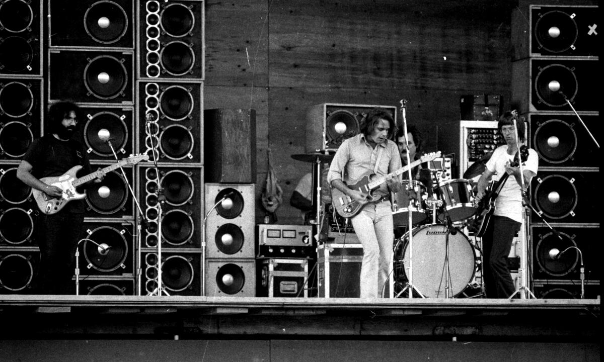 The Grateful Dead performing in 1973
