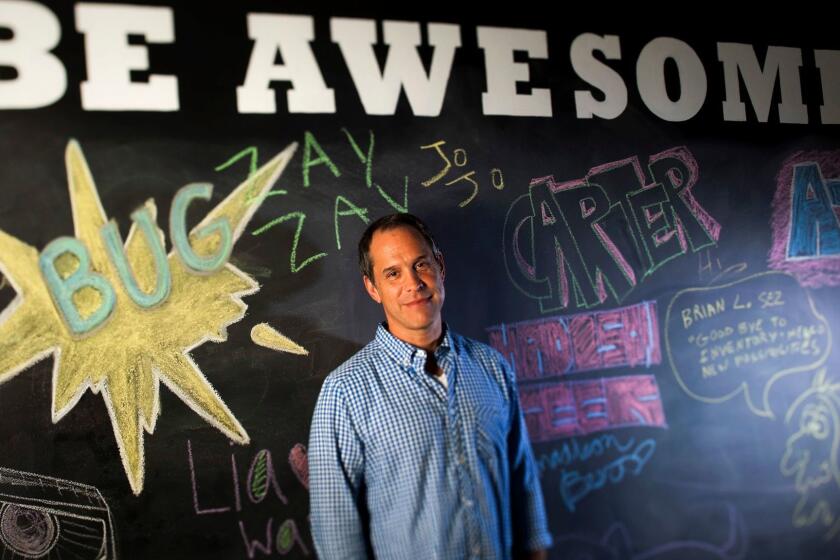 Brian Robbins created Awesomeness TV, a teen-focused video network. He is shown in 2012 at the company's L.A. headquarters.