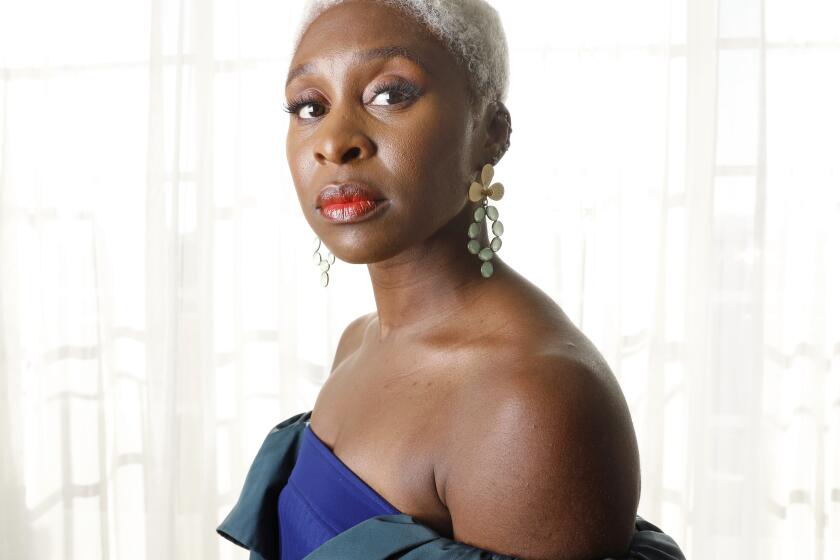 LOS ANGELES, CALIFORNIA--SEPT. 12, 2019--Cynthia Erivo stars in "Harriet" a biopic about Harriet Tubman. Photographed in Los Angeles on Sept. 12, 2019. (Carolyn Cole/Los Angeles Times)