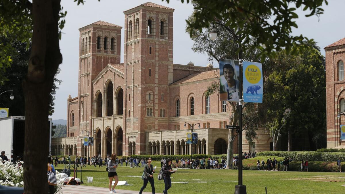 A view of Royce Hall at UCLA in Westwood, Calif. on April 13, 2016.