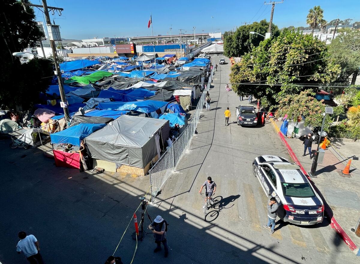 Vista al campamento El Chaparral en Tijuana.