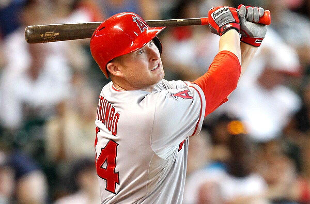 Slugger Mark Trumbo was traded by the Angels to the Diamondbacks in a three-team deal in December.