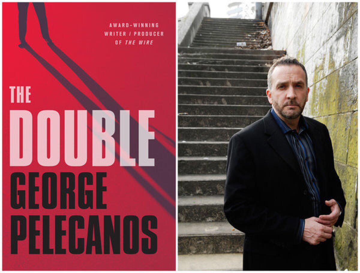 The cover of "The Double," and author George Pelecanos.