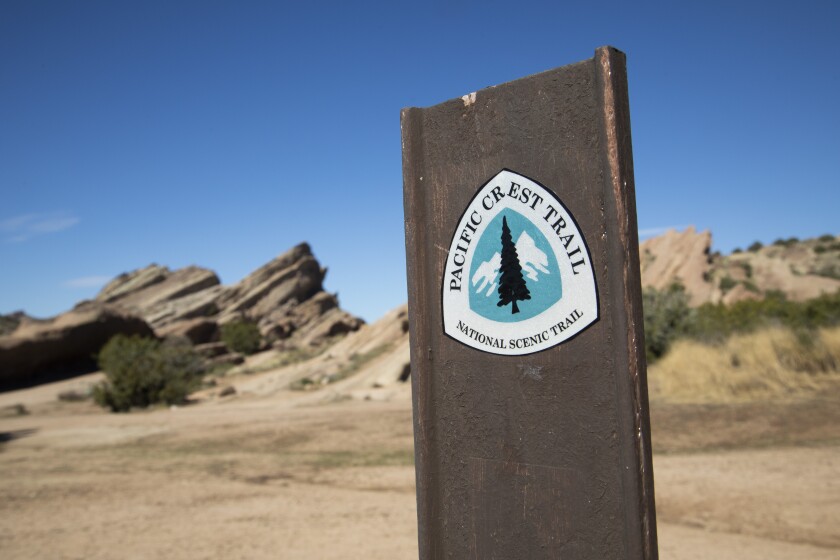 Pacific Crest Trail marker 