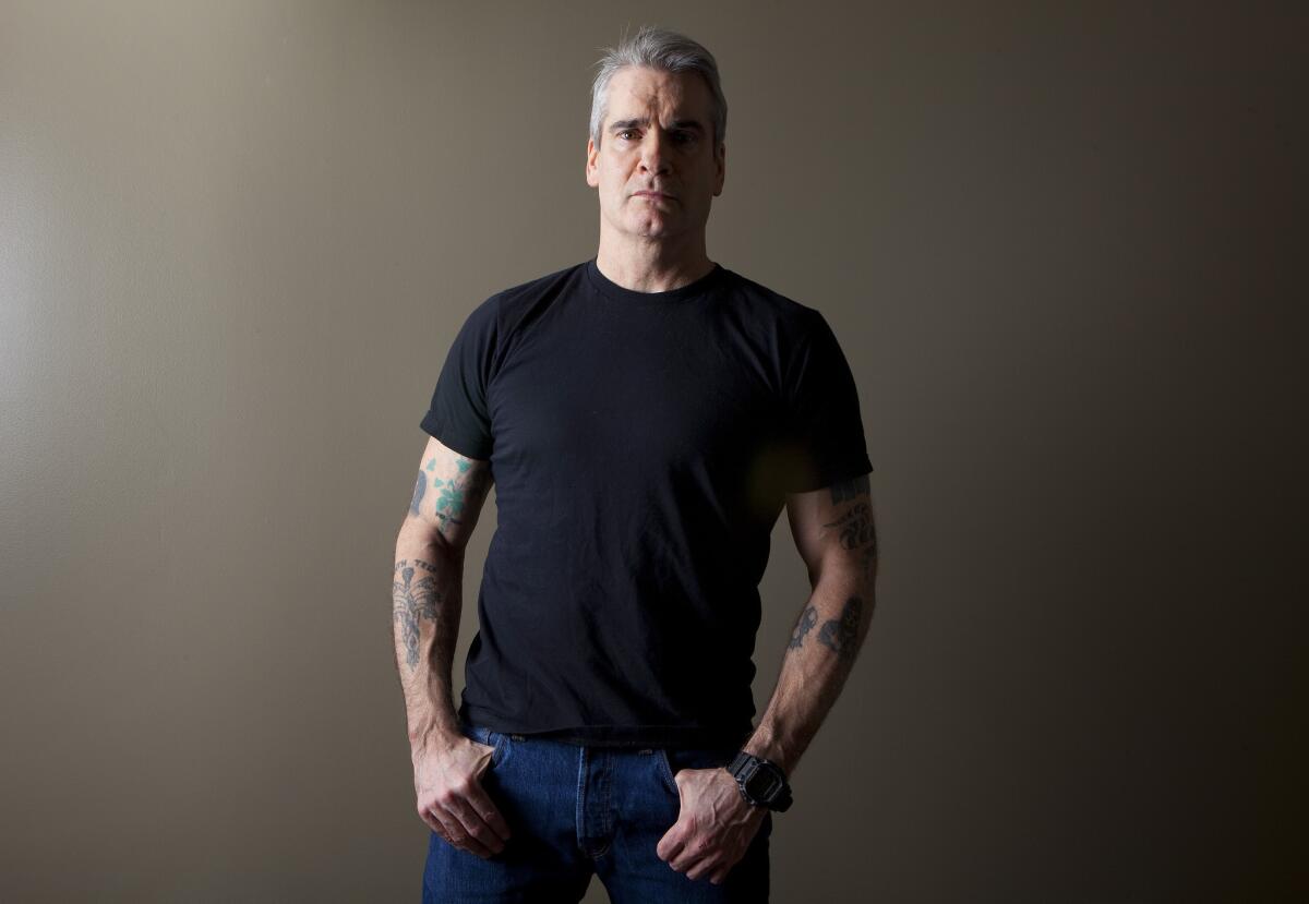 Henry Rollins at a Fairfax gallery in Los Angeles.