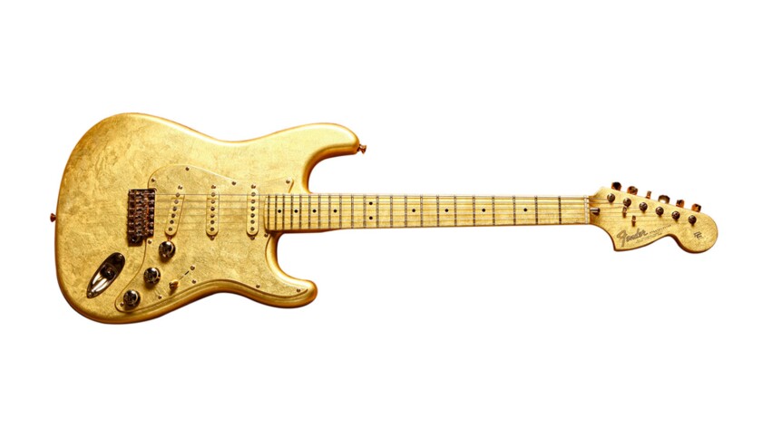 How Prince S Gold Plated One Of A Kind Fender Stratocaster Came To Be Los Angeles Times