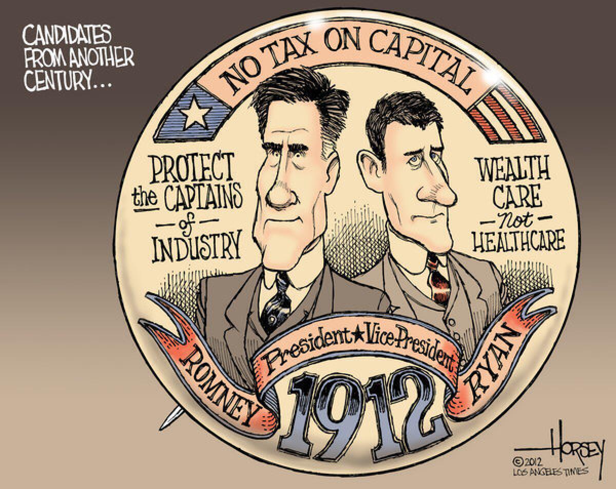 Republicans Mitt Romney and Paul D. Ryan should be running in 1912.