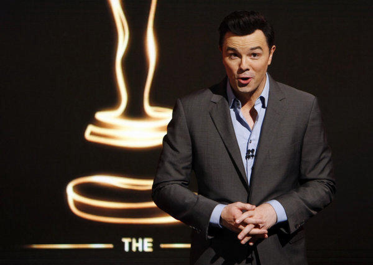 Seth MacFarlane at the announcement of the 2013 Oscar nominees.