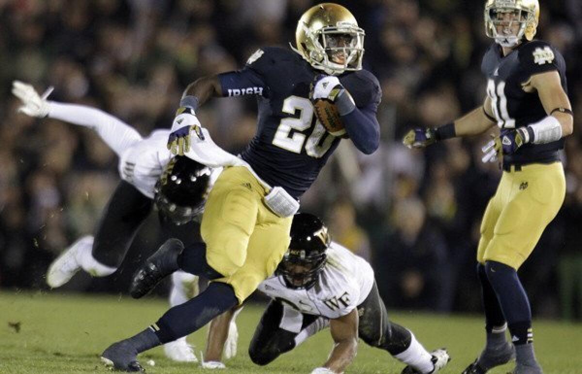 Running back Cierre Wood and Notre Dame are a victory over USC from probably locking a spot in the BCS title game.