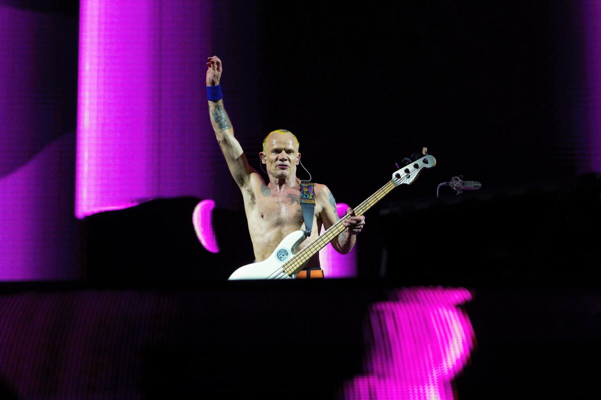 Red Hot Chili Peppers' bassist Flea, Petco Park, July 27, 2022