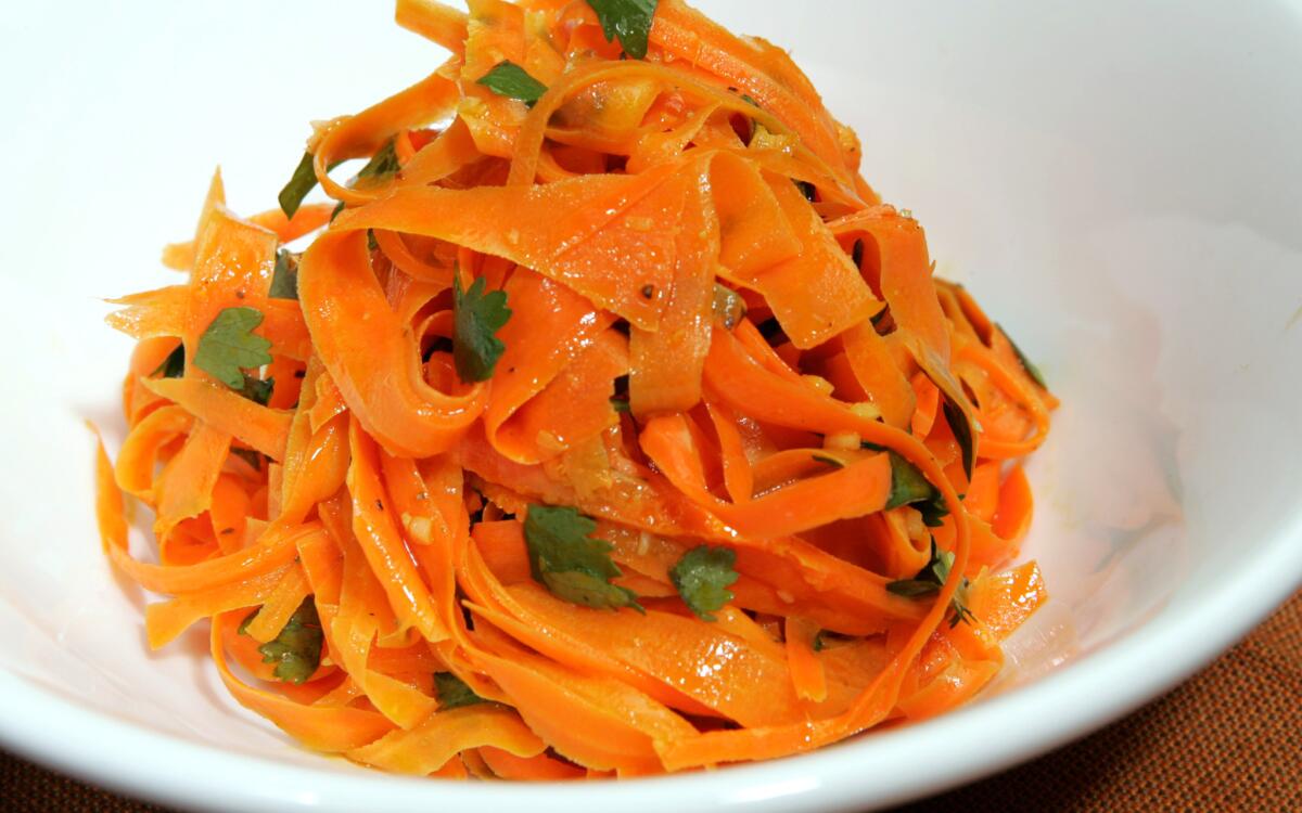 Carrot-cilantro salad with ginger dressing