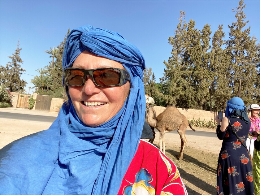 Susan Harris took this selfie while in Morroco this summer where she played in an all-women polo tournament.