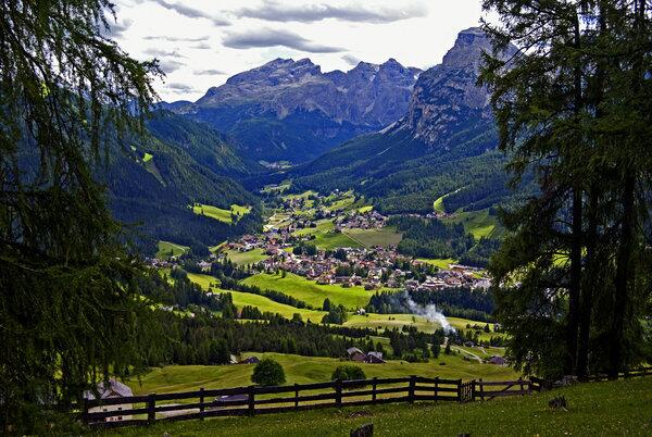 The first day hike of the father and son trip to the Dolomites started in the village of La Villa.