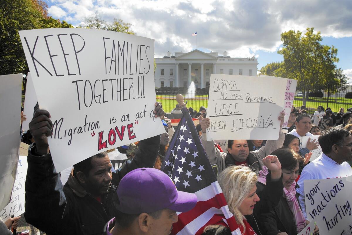 Immigration reform supporters rally outside the White House last week. President Obama is likely to unveil a plan for executive action soon.