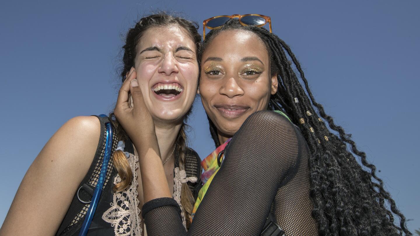 Faces at the 2017 Coachella music festival