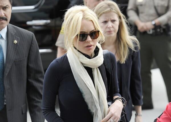 Lindsay Lohan arrives