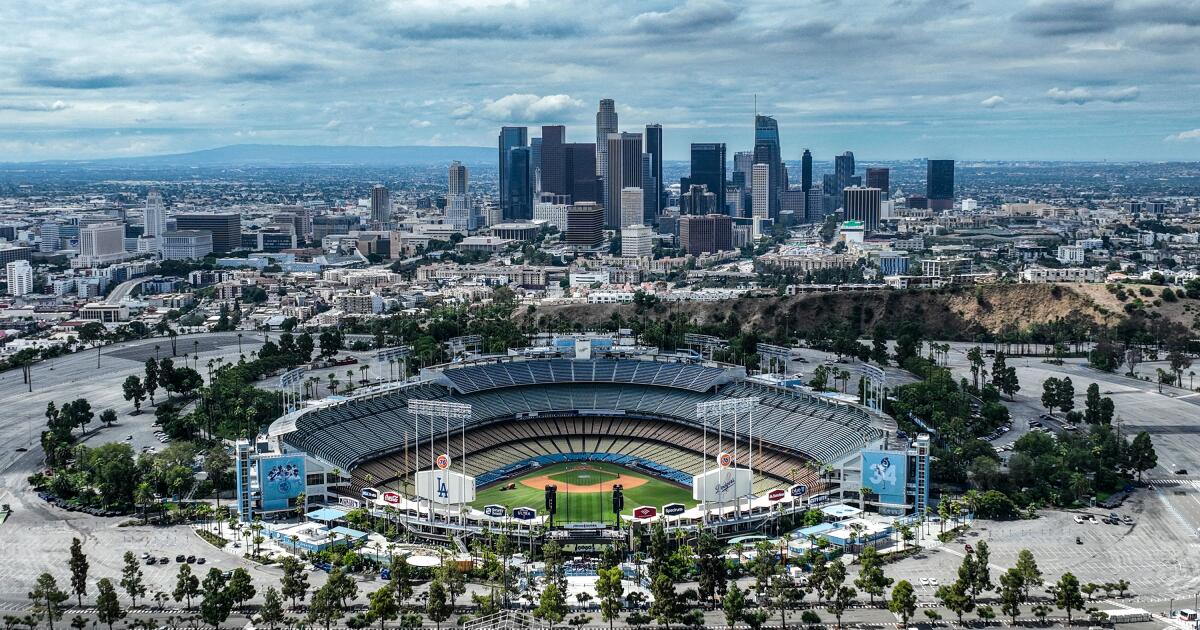 Dodger Stadium Parking Lots Flooded, Turning Stadium Into an Island