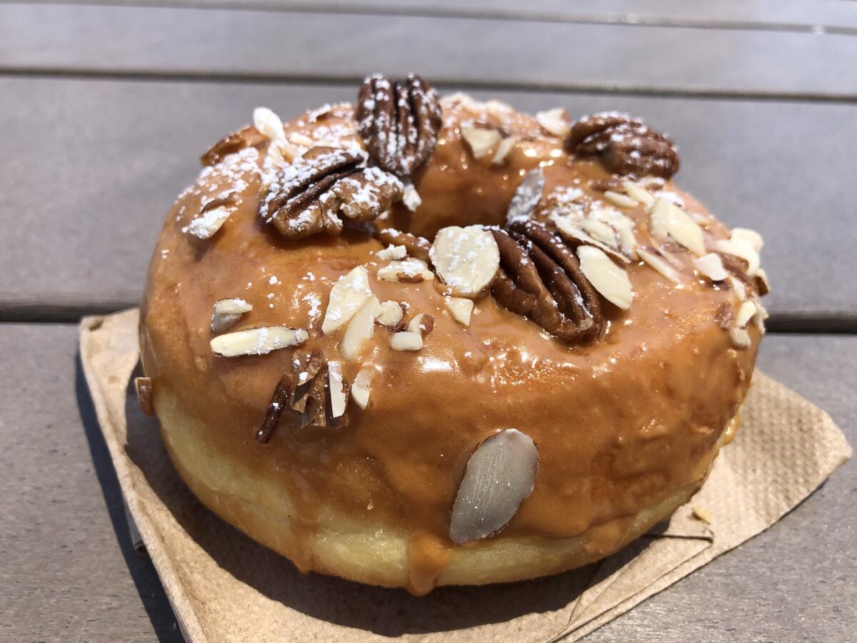A cajeda doughnut from Barrios Donas, coming soon to the Old Town Urban Market.