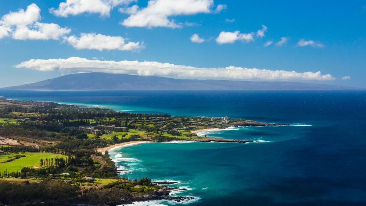 The Kapalua coastline in Maui, Hawaii.