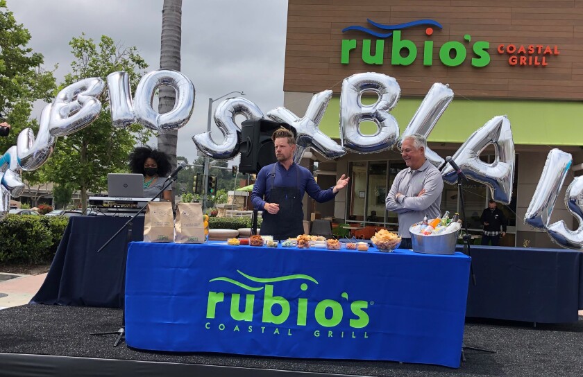 Chef Richard Blais, left, and Rubio's Coastal Grill founder Ralph Rubio.