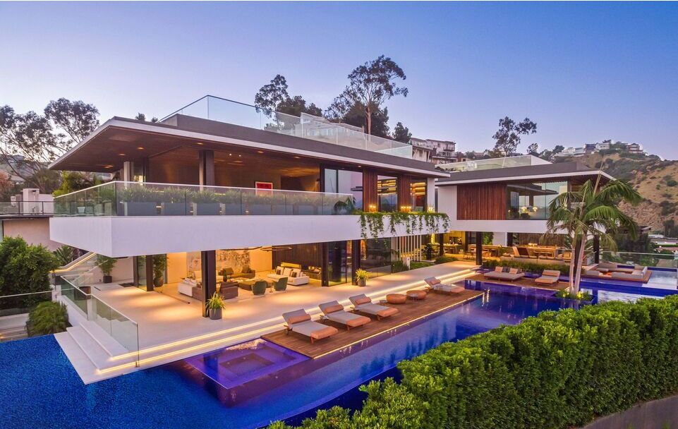 The three-story mansion.