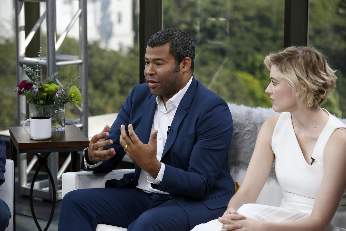 First-time directors and Oscar nominees Jordan Peele ("Get Out") and Greta Gerwig ("Lady Bird").