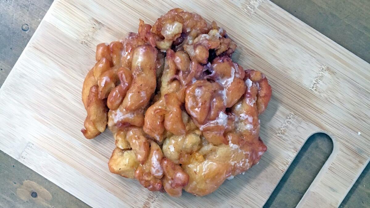 Apple fritter from Monarch Donuts. (Jenn Harris / Los Angeles Times)