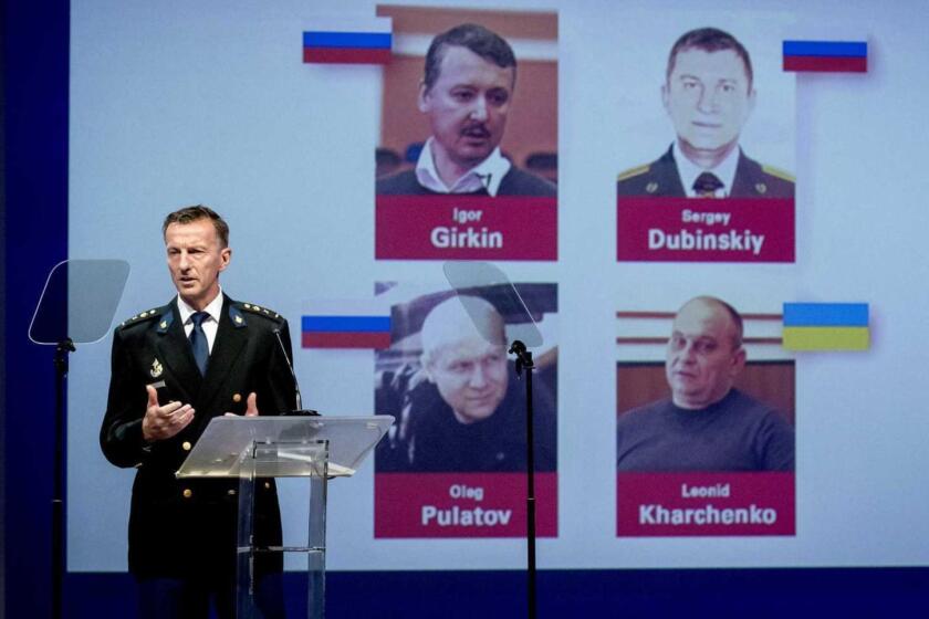 Mandatory Credit: Photo by ROBIN VAN LONKHUIJSEN/EPA-EFE/REX (10315084m) Wilbert Paulissen of the Joint Investigation Team (JIT) at the press conference of the JIT on the ongoing investigation of the Malaysia Airlines MH17 crash in 2014, in Nieuwegein, The Netherlands, 19 June 2019. Reports state that Dutch prosecutors are to put four people on trial for murder next year over the shooting down of flight MH17 over Ukraine, in which 298 people were killed. The alleged suspects named are Igor Girkin, Oleg Pulatov, Sergey Dubinskiy, Leonid Kharchenko. Joint Investigation Team investigation into MH17 plane crash, Nieuwegein, Netherlands - 19 Jun 2019 ** Usable by LA, CT and MoD ONLY **