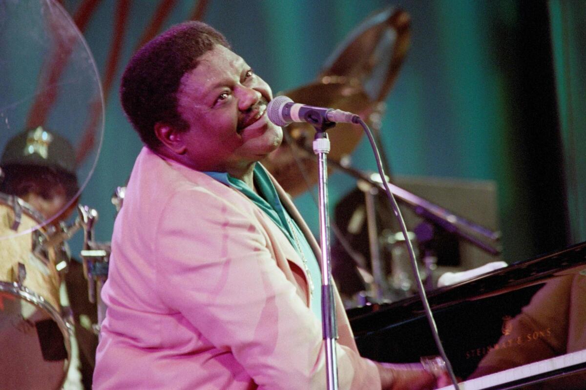 Fats Domino performing in 1993 at the Montreux Jazz Festival in Switzerland.