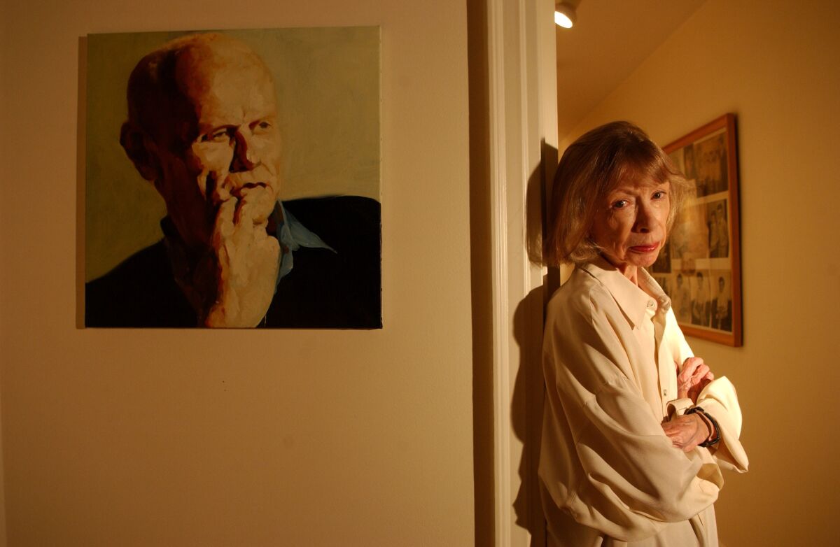 Joan Didion at her home on Sept. 28, 2005. 