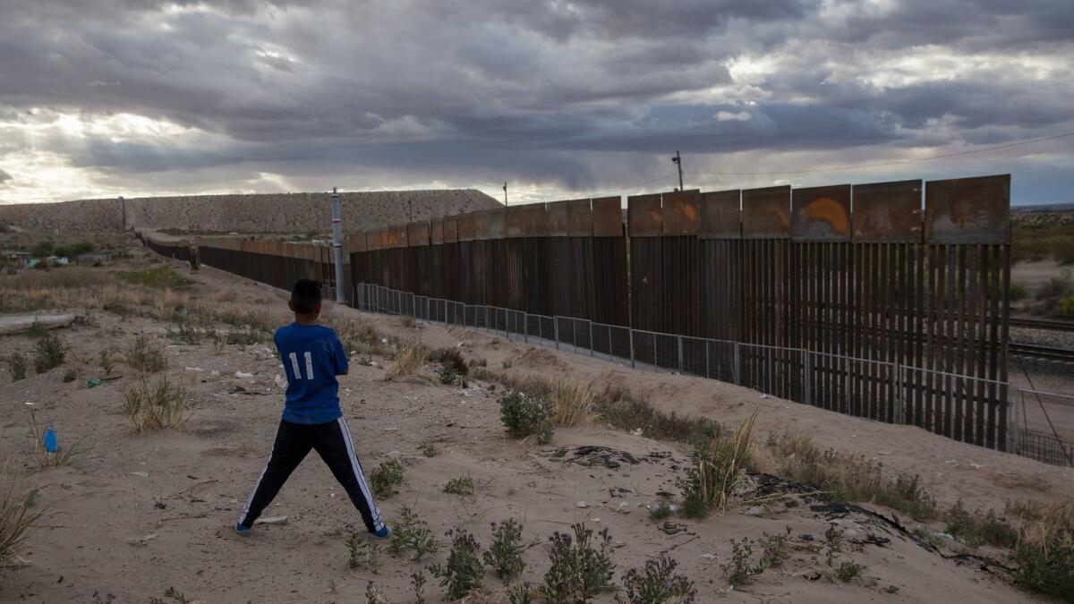 The border at Ciudad Juarez, Mexico, and Sunland Park, N.M.