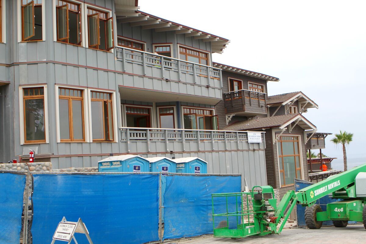 The La Jolla Bay Homes, built on the site of the historic Green Dragon Colony, will be ready to move into sometime in August, says owner/developer Don Allison.