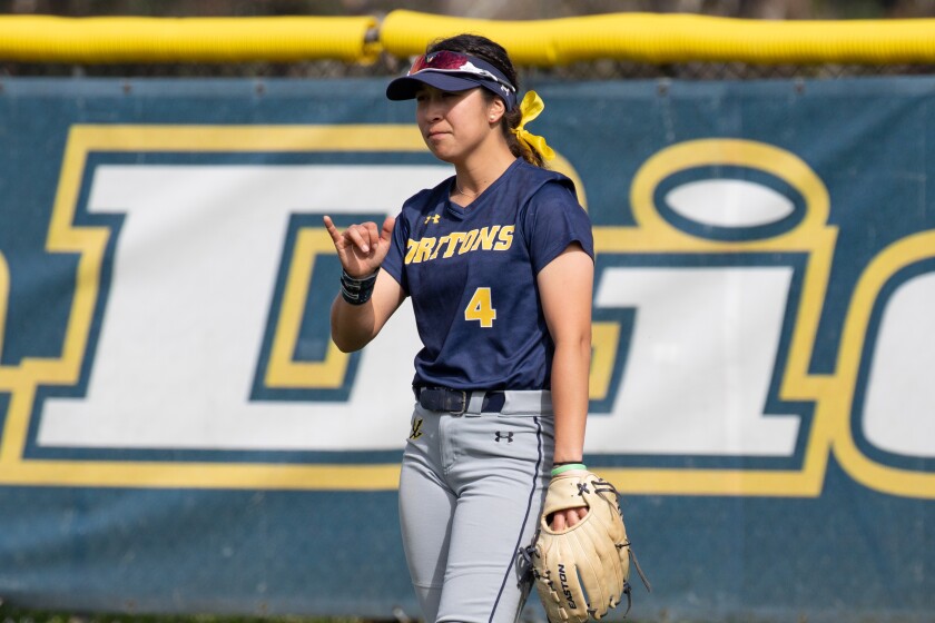 UCSD outfielder Mikaila Reyes has been named the national Arthur Ashe Jr. Sports Scholar of the Year in softball. She is studying to become a doctor.