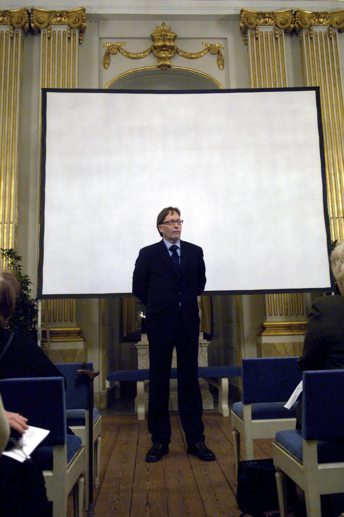Horace Engdahl in 2005 as permanent secretary of the Swedish Academy, which awards the Nobel Prize.