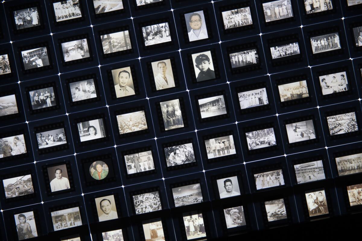 Michelle Dizon's "The Archive's Fold" includes 35-mm slides illuminated on a light table. It's on view at the L.A. Municipal Art Gallery as part of the fellowship exhibition.